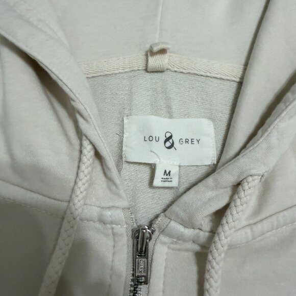 Lou & Grey Zip-Up Hoodie – Soft Neutral | Size M - Picture 3 of 7